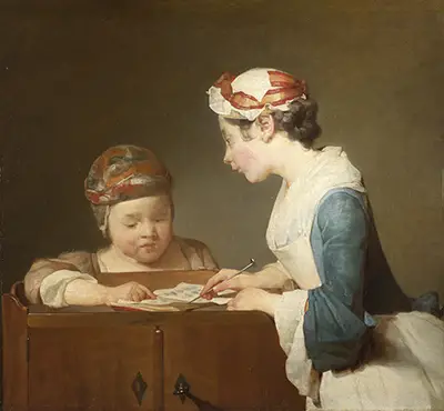 The Young Schoolmistress Jean-Baptiste-Simeon Chardin